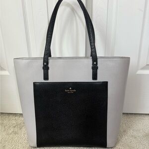 Kate Spade Black and Gray Structured Tote